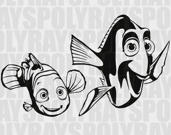 Nemo SVG, Dory EPS, Stencil Vector Clipart PNG, Nemo Stencil, Nemo Clipart, Nemo Instant Download