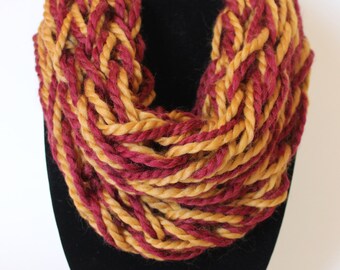 Maroon gold yarn | Etsy