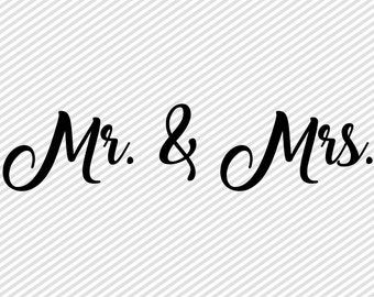 Mr Mrs Svg - Hubby Wifey SVG Cut File - Wifey Cricut Cut File - Hubby Cricut Cut File - Wedding SVG File - Bridal SVG - Wifey Cut File