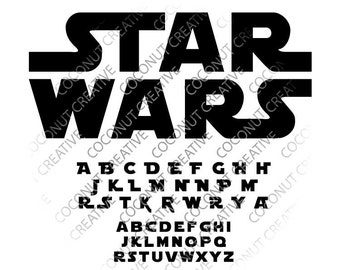 Star Wars Font svg dfx jpg jpeg eps layered cut cutting files cricut silhouette die cut decal vinyl