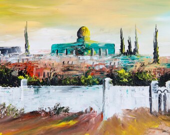 Islamic Wall Art, Islamic art, Religiuos wall art, Islamic Wall Decor, Dome Of The Rock, Al Aqsa Mosque, Religious Gifts, Spiritandart