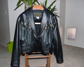 Vintage Fan.dang.go Leather bike jacket