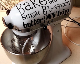 Kitchen-aid Mixer Decor Vinyl Wall Decal Sticker Baking Cooking