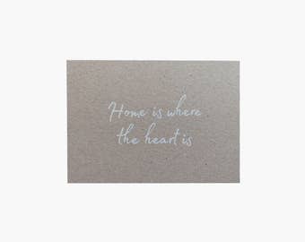 Home map is where the heart is - postcard - greeting card