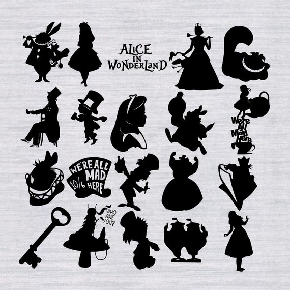 Alice in Wonderland SVG Cheshire cat svg Alice in Wonderland