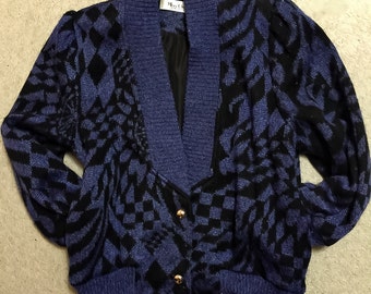 Purple Printed Cardigan