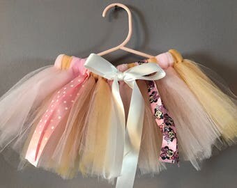 Pink Gold Disney Minnie Mouse Tutu - Baby Cake Smash Tutu - Birthday Tutu - Photo Shoot Prop Tutu