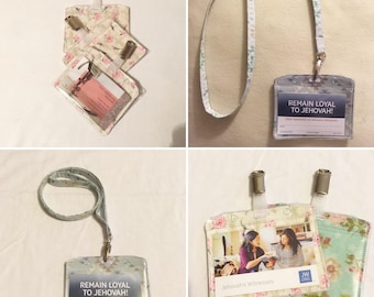 Dont give up Badge Holder. Convention, JW JWOrg Convention ID badge holder with Crocodile clip or neck strap.