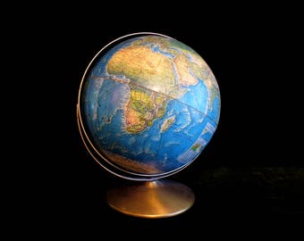 Vintage 1957 Rand McNally 12 Inch World Portrait Globe