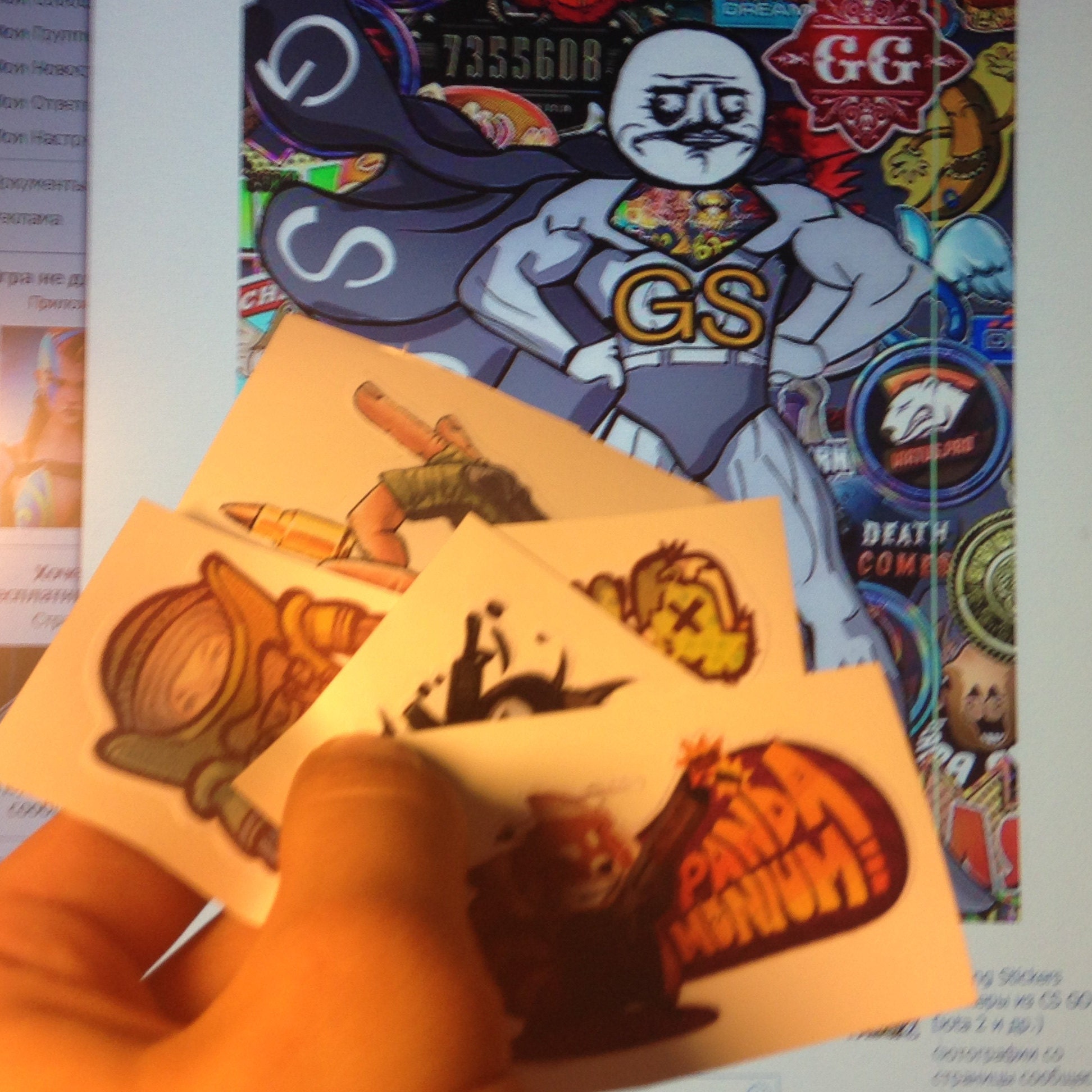 x3 Kawaii Killer Ct stickers from csgo in real life counter