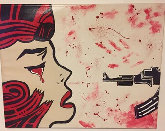 The "Bloody Tears of Lies" Canvas
