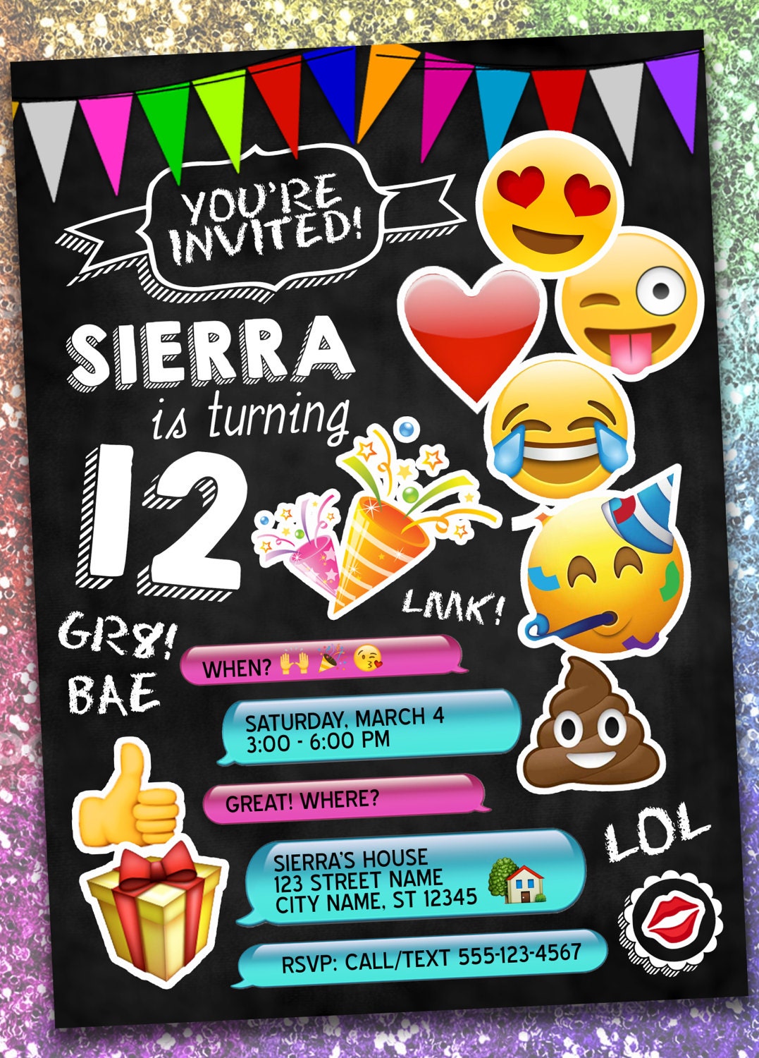  Emoji  Invitation  Emoji  Birthday Emoji  Party Emoji  Birthday