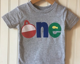 O-fish-ally ONE birthday tee. The BIG one first birthday shirt. Bobber, fishing, boating, vacation, trip, birthday shirt. Any age.