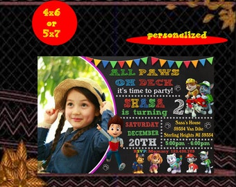 Paw Patrol Invitation /Paw Patrol Birthday Invitation /Paw Patrol Birthday /Paw Patrol Invite /Paw Patrol Party /Paw Patrol Printable