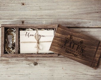 4 x 6 photo + USB box // photography box || wedding portraits || wedding gift || wedding box || keepsake box || wedding ideas || print box
