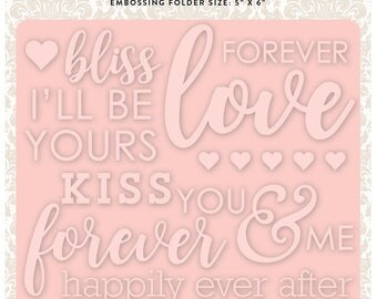 Forever Love Embossing Folder