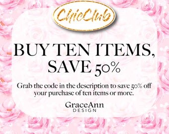 DISCOUNT COUPON - Buy 10, Get 50% Off Your Order