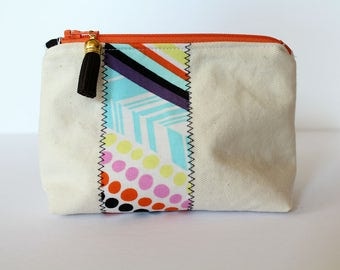 6" Canvas Zippered Pouch