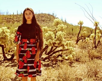 1970s Poppy Dress