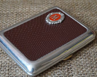 Gift for smoker Gift idea for him Old case Cigarette case Cigarette box Old tobacco box Vintage cigarette Soviet cigarette box Smoking box