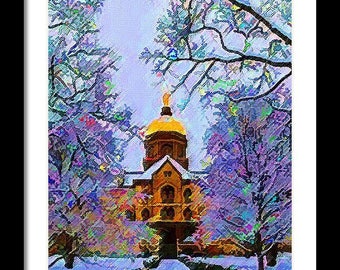 Notre Dame Gold Limited Edition Print