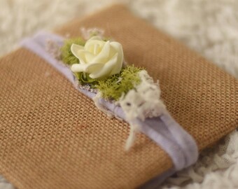 newborn tieback headband prop
