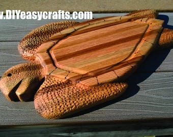 Sea Turtle custom butchers block cutting board
