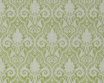 SALE Sunshine Roses - Damask -Green - Cotton Fabric - Dena Designs - Free Spirit Fabrics
