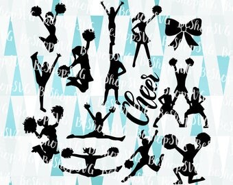 Cheerleaders SVG, Cheerleaders bundle SVG, Cheerleading Svg, Cheerleader squad SVG, Cheer Mom SvG, Instant download, Eps - Dxf - Png - Svg