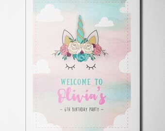 Unicorn welcome sign | Etsy