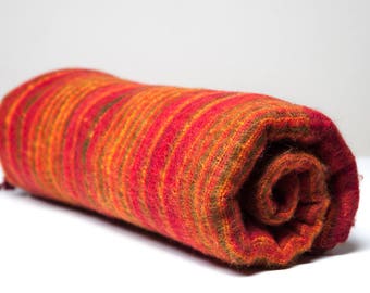 Yak wool blanket/shawl RED