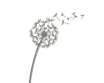 Dandelion Flower Embroidery Design Embroidery Design Fill Design Machine Embroidery Instant Download Digital File EN2017_F2