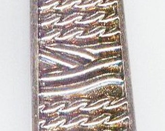 Fabulous Bright Silver Engraved Bar Pendant 55mm 2 1/4" 1pc