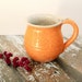 Speckled Orange Pottery Mug - Ceramic Coffee Cup - 13 oz - Ready to Ship