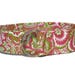 Womens Belt Pink Fabric Belt, D-Ring Belt in Pink and Green, Asian Pattern Ladies Cloth Belt, Summer Ribbon Belt