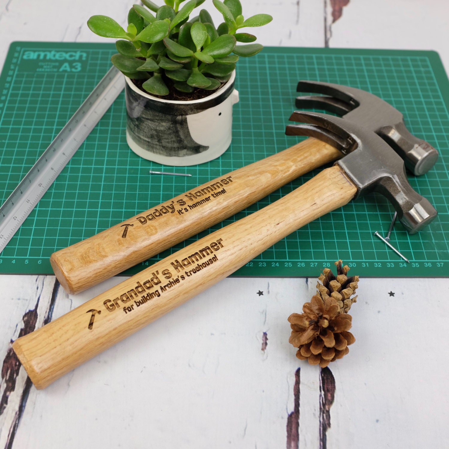 Personalised Hammer Gift DIY Gift Gifts for Men Laser