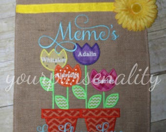 Burlap garden flag | Etsy
