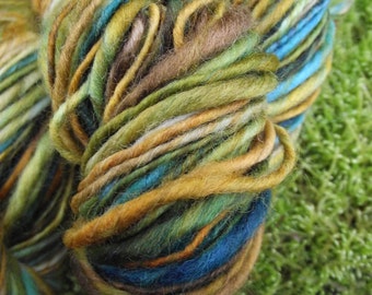 Handspun yarn, handpainted thick and thin yarn, soft wool, worsted yarn-EUPHROSYNE