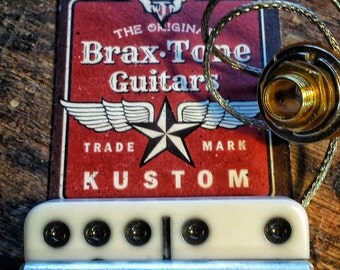 Cigar box guitar pick up & bridge