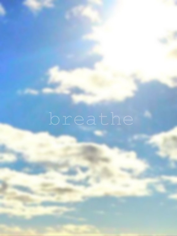 Items similar to breathe - Photo Motivational Nature Photography White ...