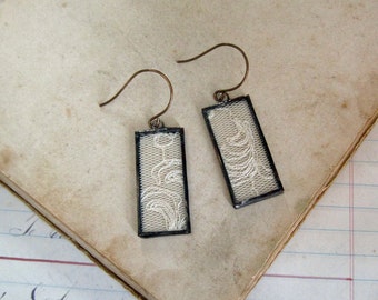 Lace Earrings Long Drop Soldered Jewelry