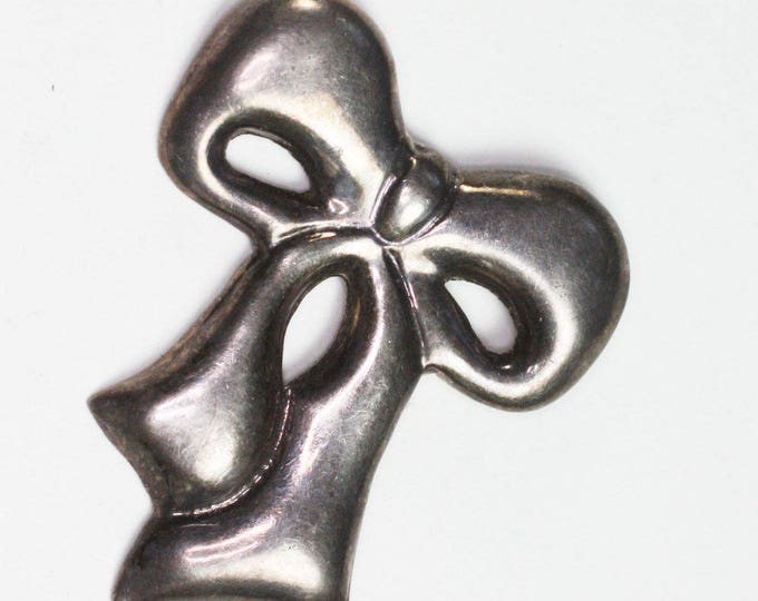 Taxco Sterling Bow Brooch Pin TC-89 Mexico Vintage