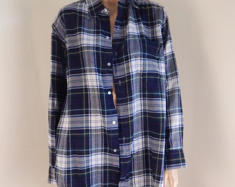 brooks brothers shirt, men plaid shirt, men wool shirt. 54 chest, xl