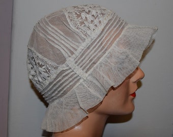 Edwardian Lace Boudoir Cap