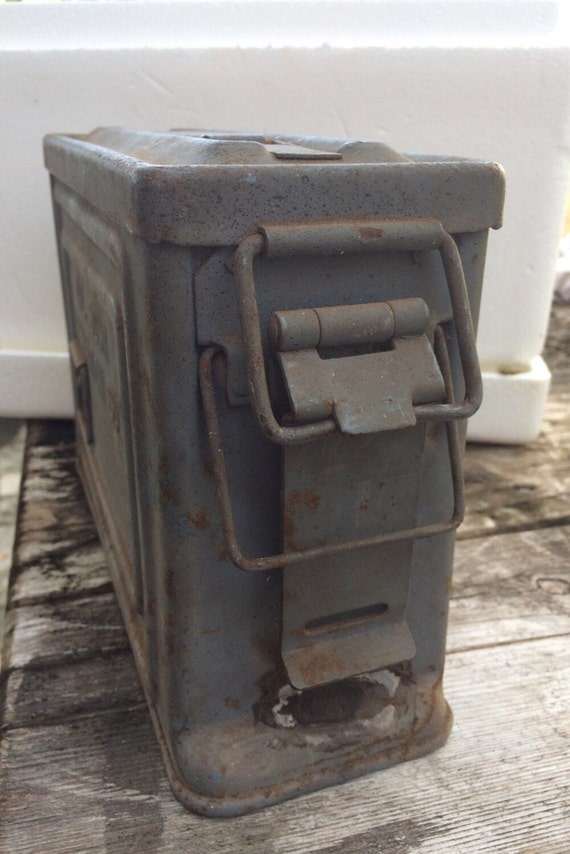 Vintage Metal Ammo Box
