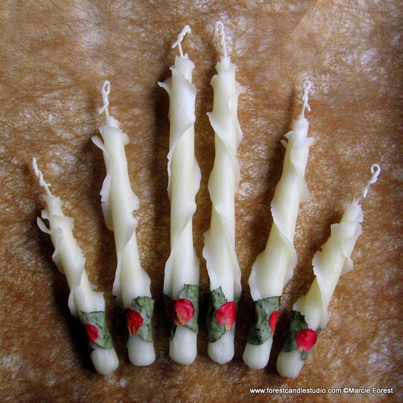 Set of 2 Unique Taper Candles 6 8 10