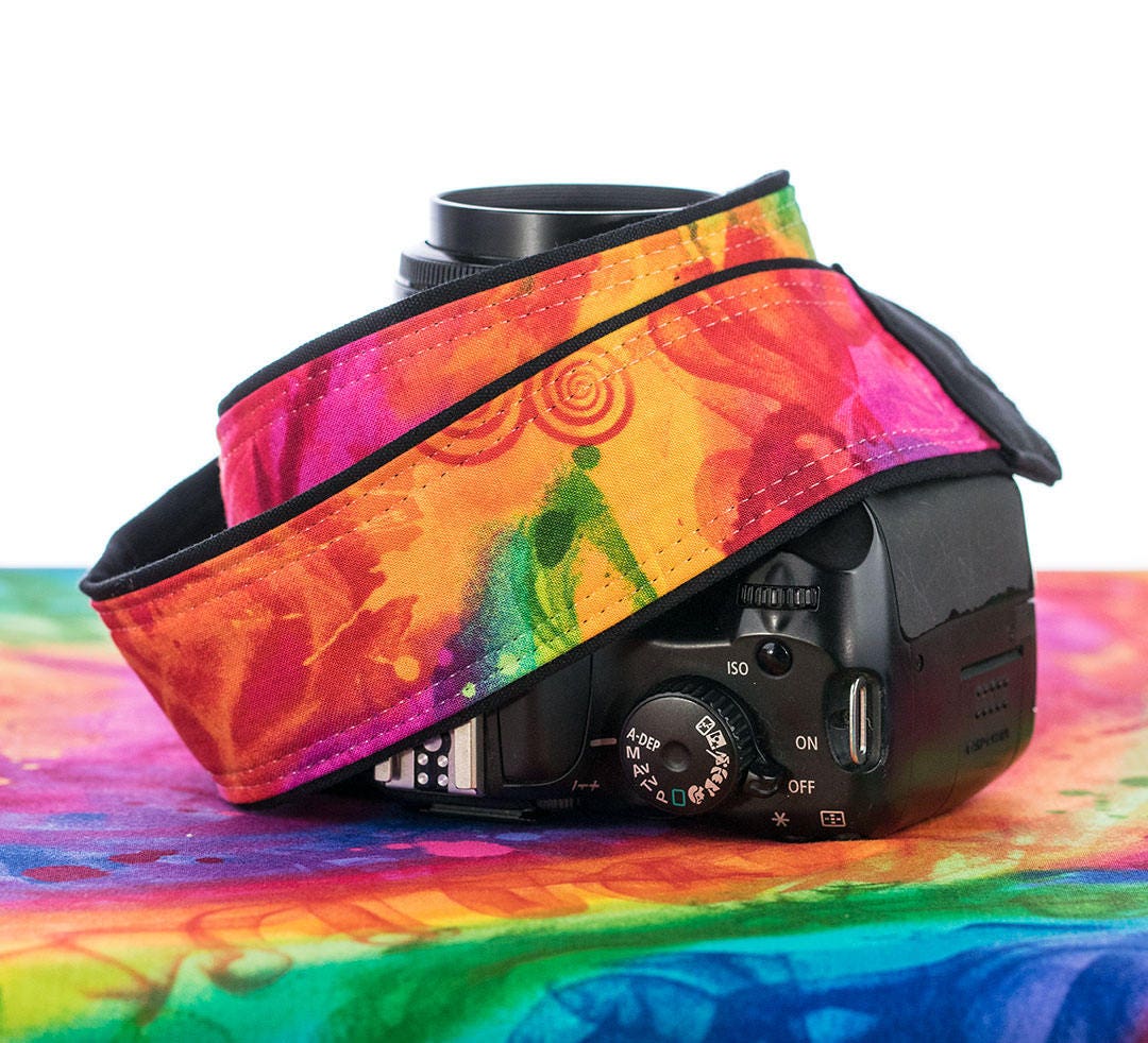 dSLR Rainbow Camera Strap Pocket Canon camera strap Nikon