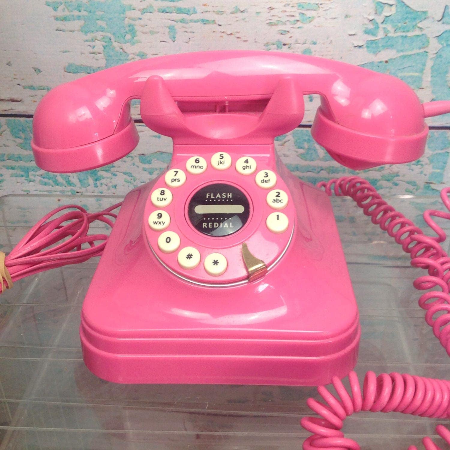 Vtg Vintage 1980s 80s Hot Pink Touch Tone Push Button Phone   Il Fullxfull.1215568731 4ijd 