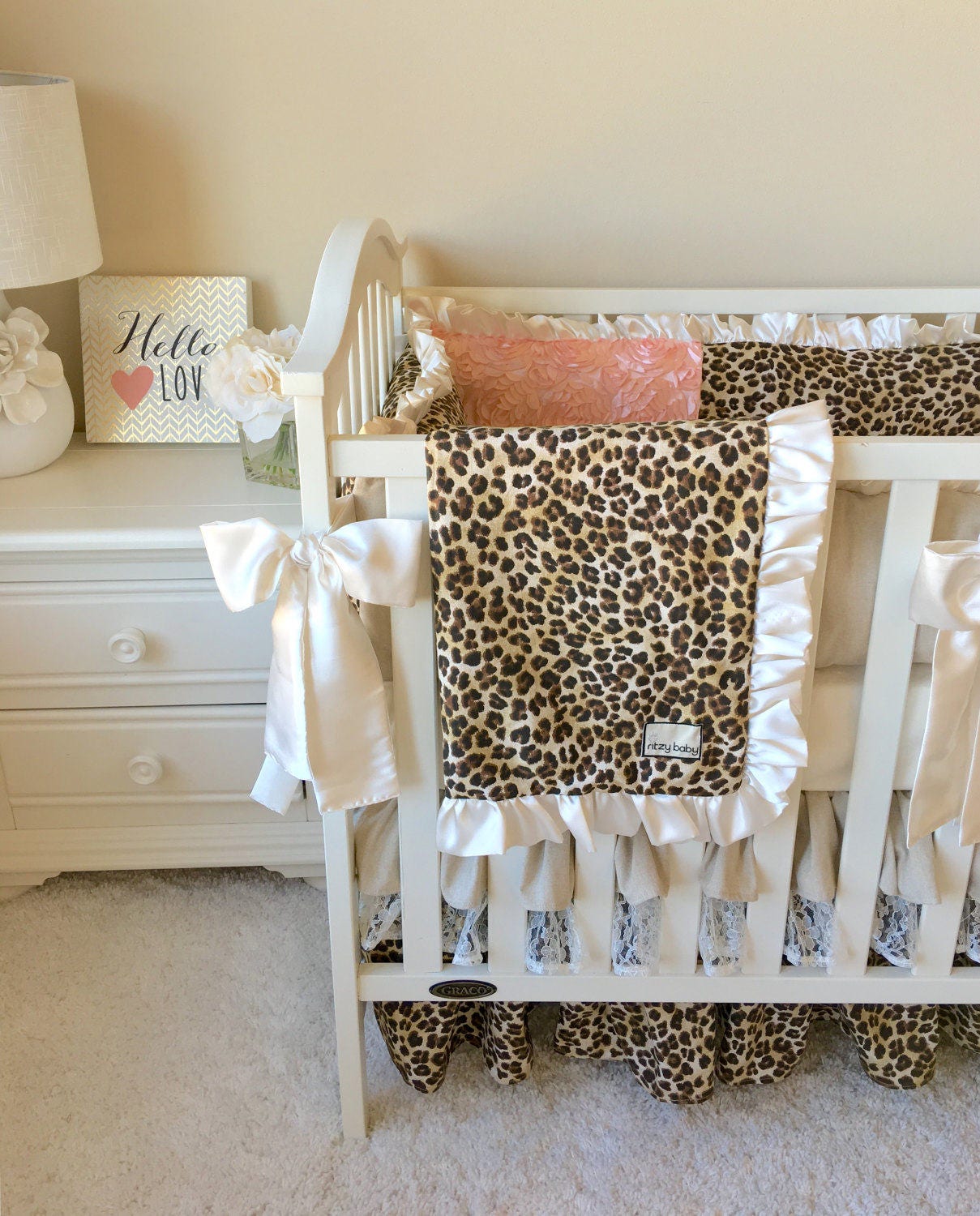 Leopard Baby Bedding Baby Girl Bedding Set Crib Bedding for