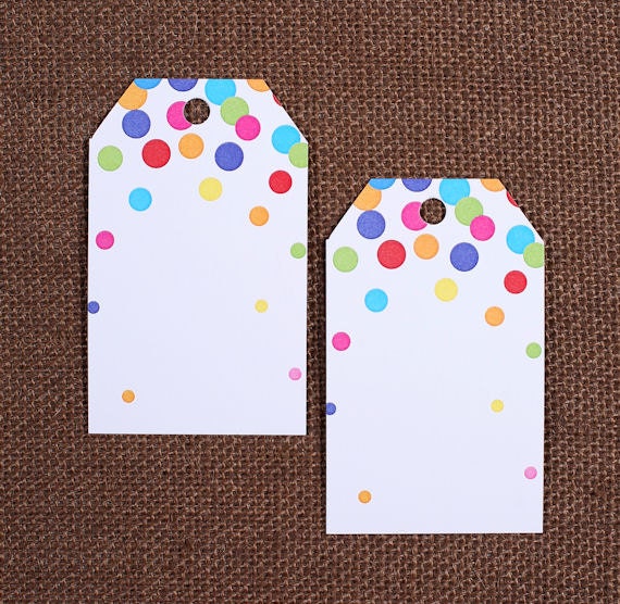Rainbow Polka Dot Gift Tags Rainbow Gift Tags Rainbow Parcel